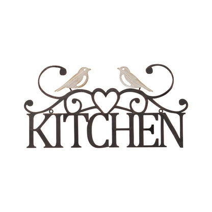 Laser Cut Kitchen w Lovebirds Wall Art 47cm