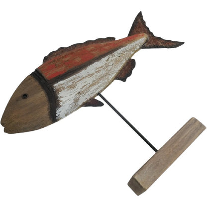 Handcrafted Fish On Base 30cm