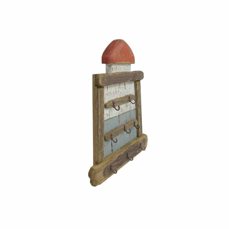 Handcraftedwall Hanging Lighthouse w 5 Hooks 38cm