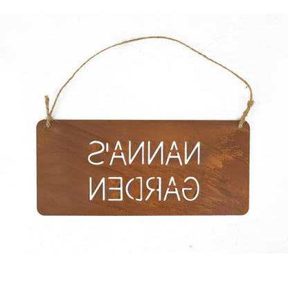 Nanna'S Garden Laser Cut Wall Hanging 32cm