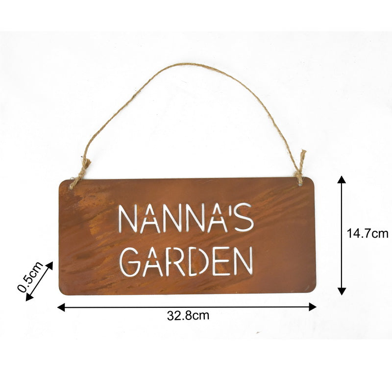 Nanna'S Garden Laser Cut Wall Hanging 32cm
