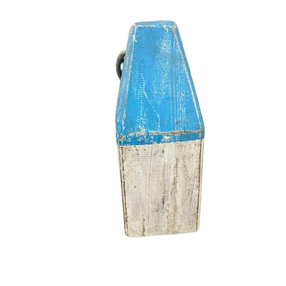 Handcrafted Aqua Blue House Door Stop 30cm