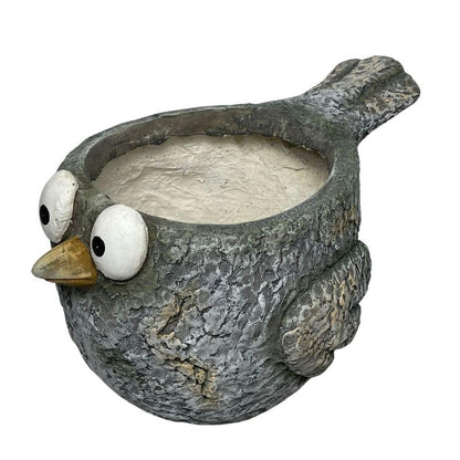 Curious Bird Planter W  Hole & Plug 41x24cm