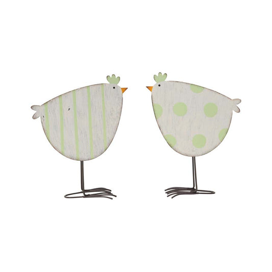 Set 2 Asst Trendy Metal Chooks 17cm