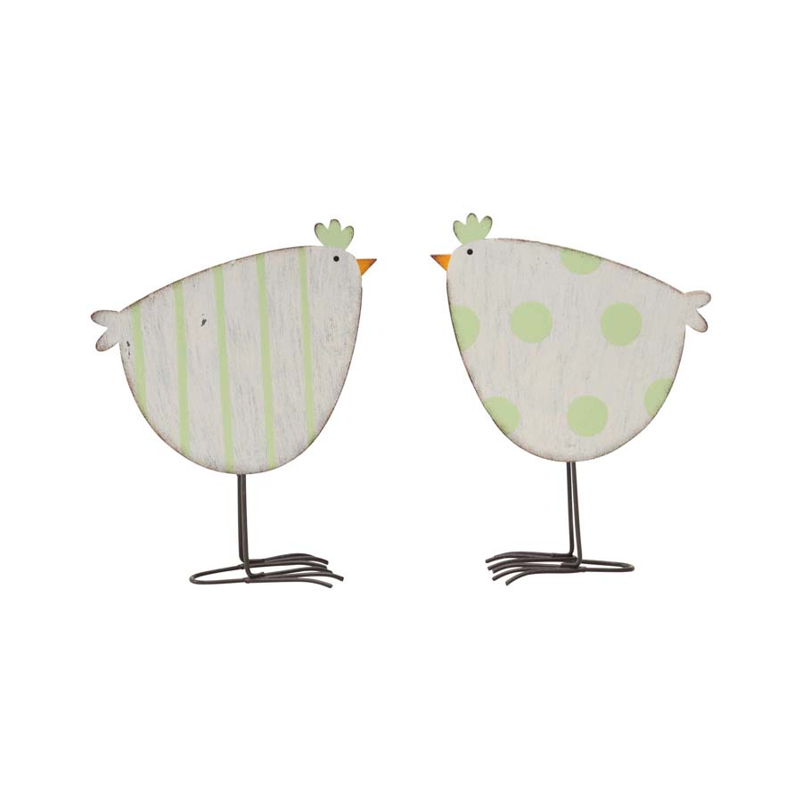 Set 2 Asst Trendy Metal Chooks 17cm