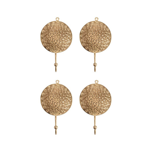 Set 4 Circular Mandala Wall Hooks 21cm