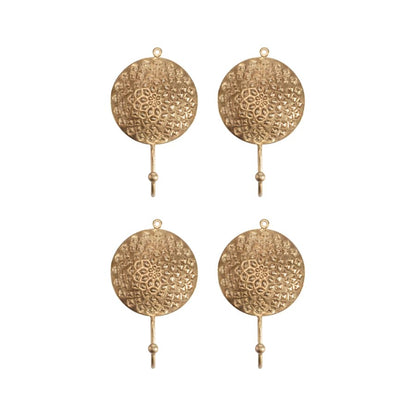 Set 4 Circular Mandala Wall Hooks 21cm