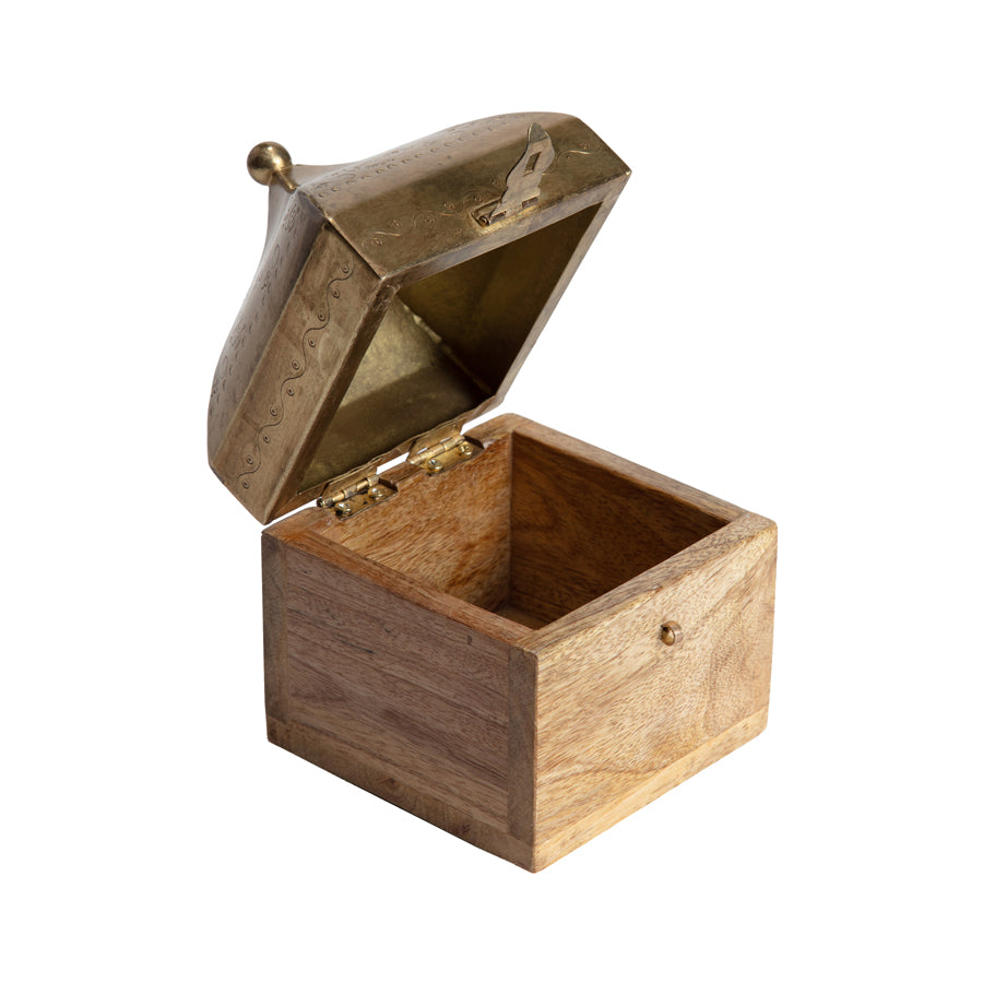 Handcrafted Contemporary Moroccan Square Box 17cm