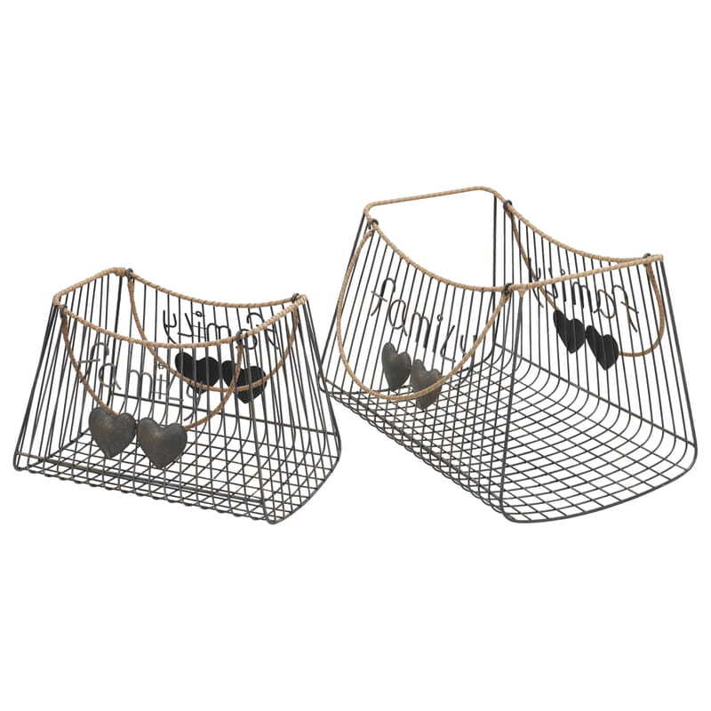 Round Tropea 'Love' Basket 25x22cm