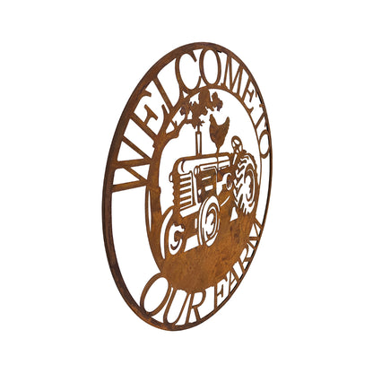 Welcome To Our Farm Laser Cut Wall Art 60cm
