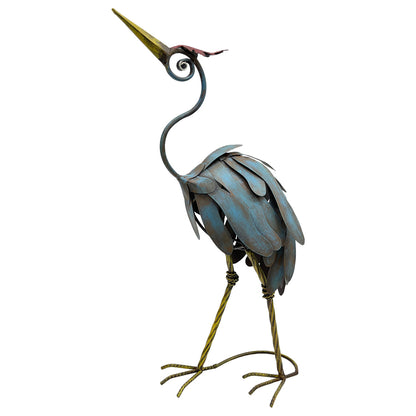 Crane Statue Looking Up 29x54cm