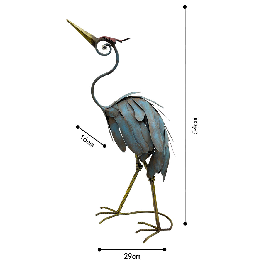 Crane Statue Looking Up 29x54cm
