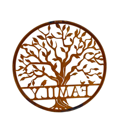 Laser Cut Round Family Tree Of Life Wall Art 50x50cm
