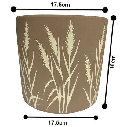 Set 3 Asst Flowergrass Design Planters w Hole + Plug 17cm
