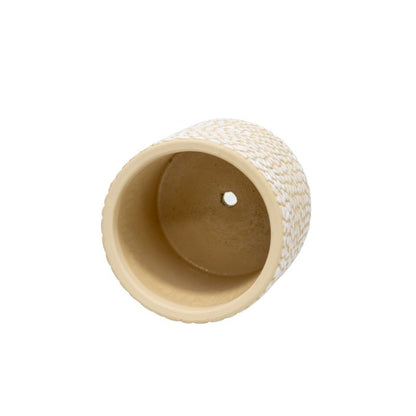 Set 3 Moulded Abstract Planters w Hole + Plug 14cm
