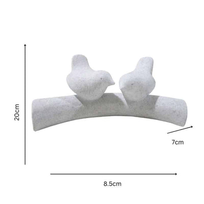 Contemporary 2 Birds On Branch Ornament 20cm