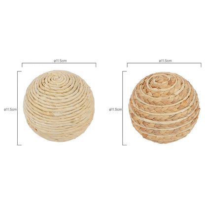 Set 2 Asst Decorative Weave Balls 14cm