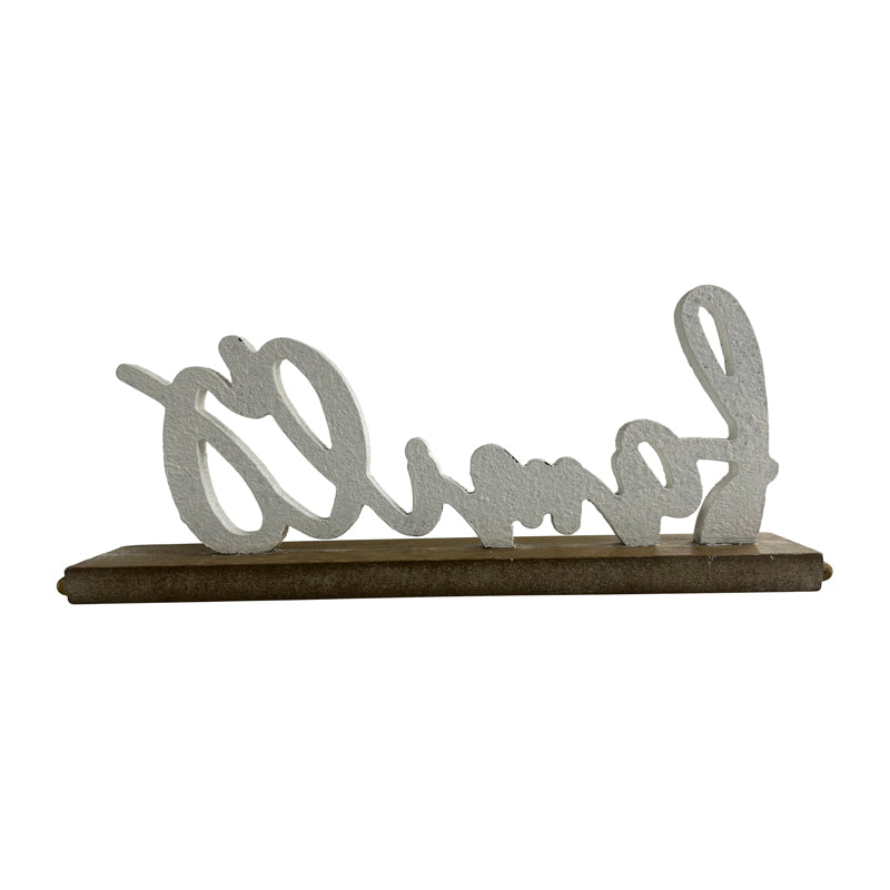 Family' On Wood Base 31cm