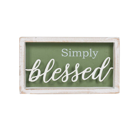 Simply Blessed 3D Plaque Wall Art in Shadow Box Frame 28cm