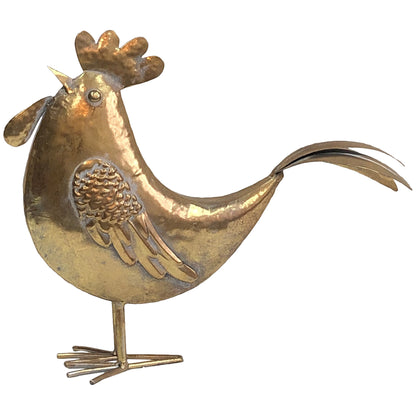 Lustre Gold Chook Long Tail 35x30cm