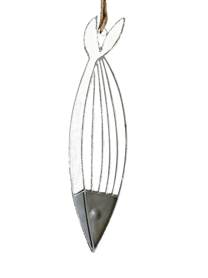 Hanging Fish Wall Decor W Rope 52cm