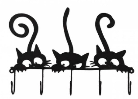 Crazy Cat Metal Hook 31x21cm