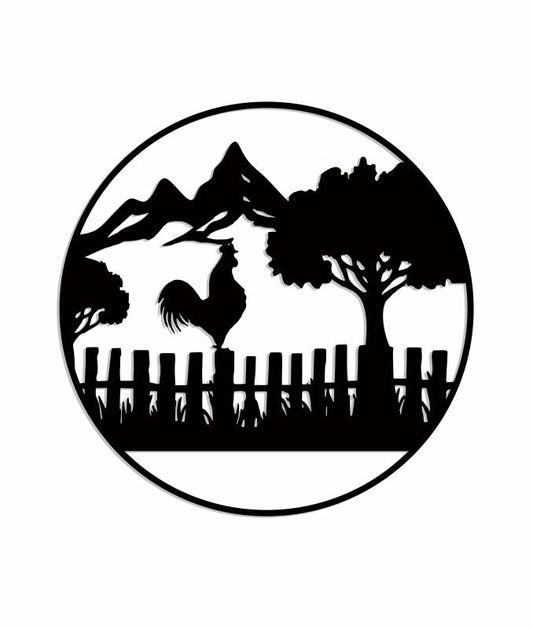 Farm Fence Wall Art 99x99cm
