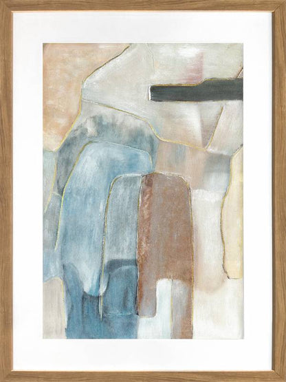 Flinders Abstract Artwork Framed W Glass Front 60x80cm
