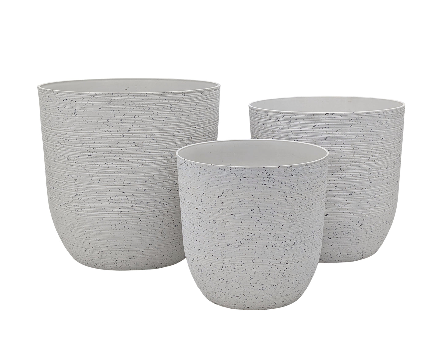 bulk 8 Sandstone Look Thick Plastic Planter Small Size 24x25cm
