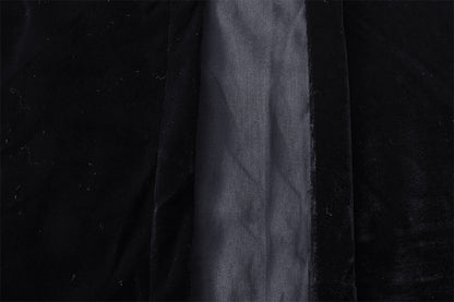 Long Large Velvet Curtains Black PINCH PLEAT 590x270cm + 30 Hooks Polyeste New