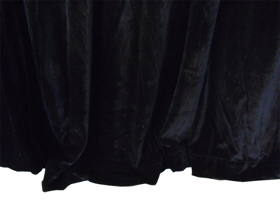 Large Velvet Curtains Black 600cm wide x 230cm Drop PINCH PLEAT+ 30 Hooks New