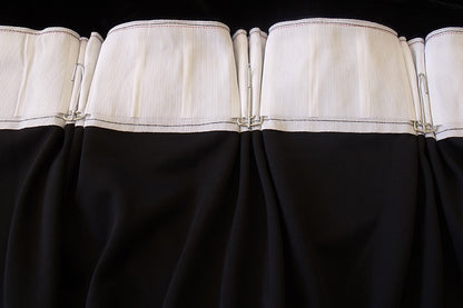 Large Velvet Curtains Black 600cm wide x 230cm Drop PINCH PLEAT+ 30 Hooks New