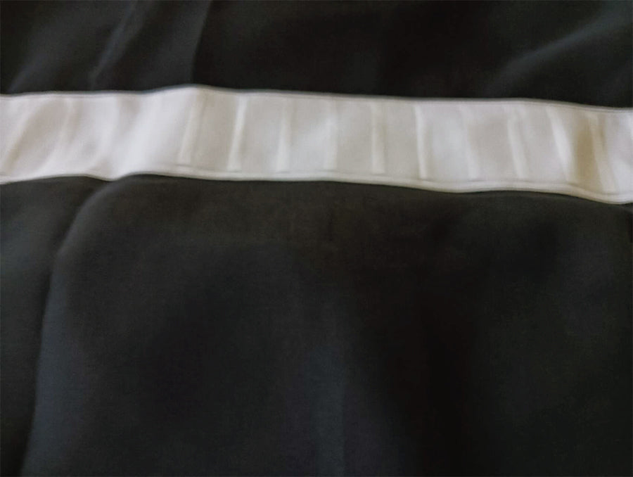 Sheer Voile Curtains 548cm wide 230cm Drop+30 Hooks Pinch Pleat New, Black