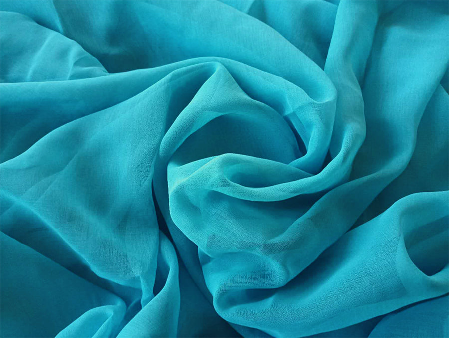 2 Sheer Voile Curtains 544cm x 230cm Drop+Hooks Pinch Pleat  + Hooks, Lake Blue