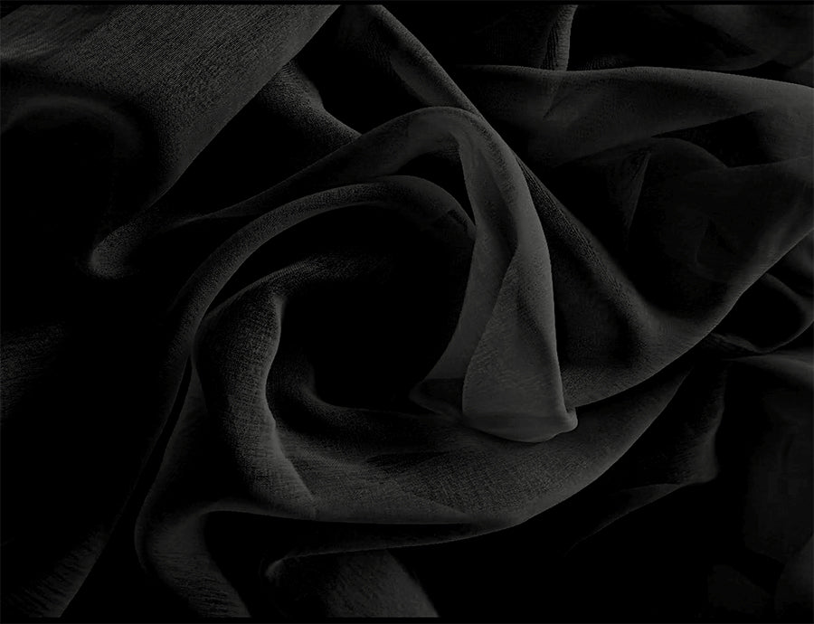 2 Long drop Sheer Voile Curtains 588cm wide 270cm Drop +Hooks Pinch Pleat  Black