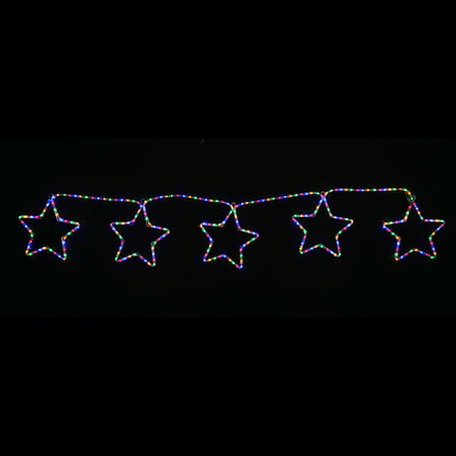 LED Ropelight 5 Stars Chain available in 2 Colors - Multicolor