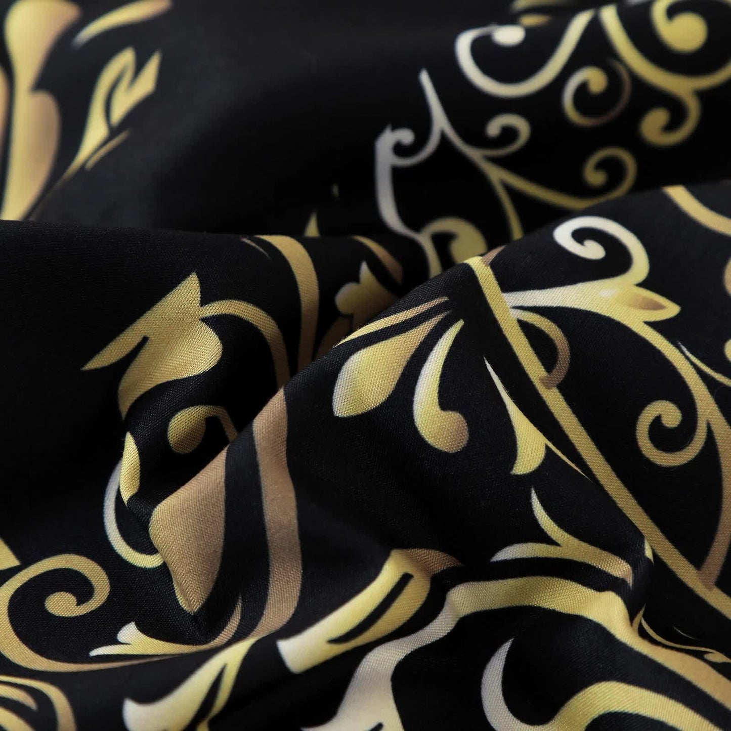 Regal Elegance Black and Gold 3 Pc Comforter & Pillow Cover Set KING