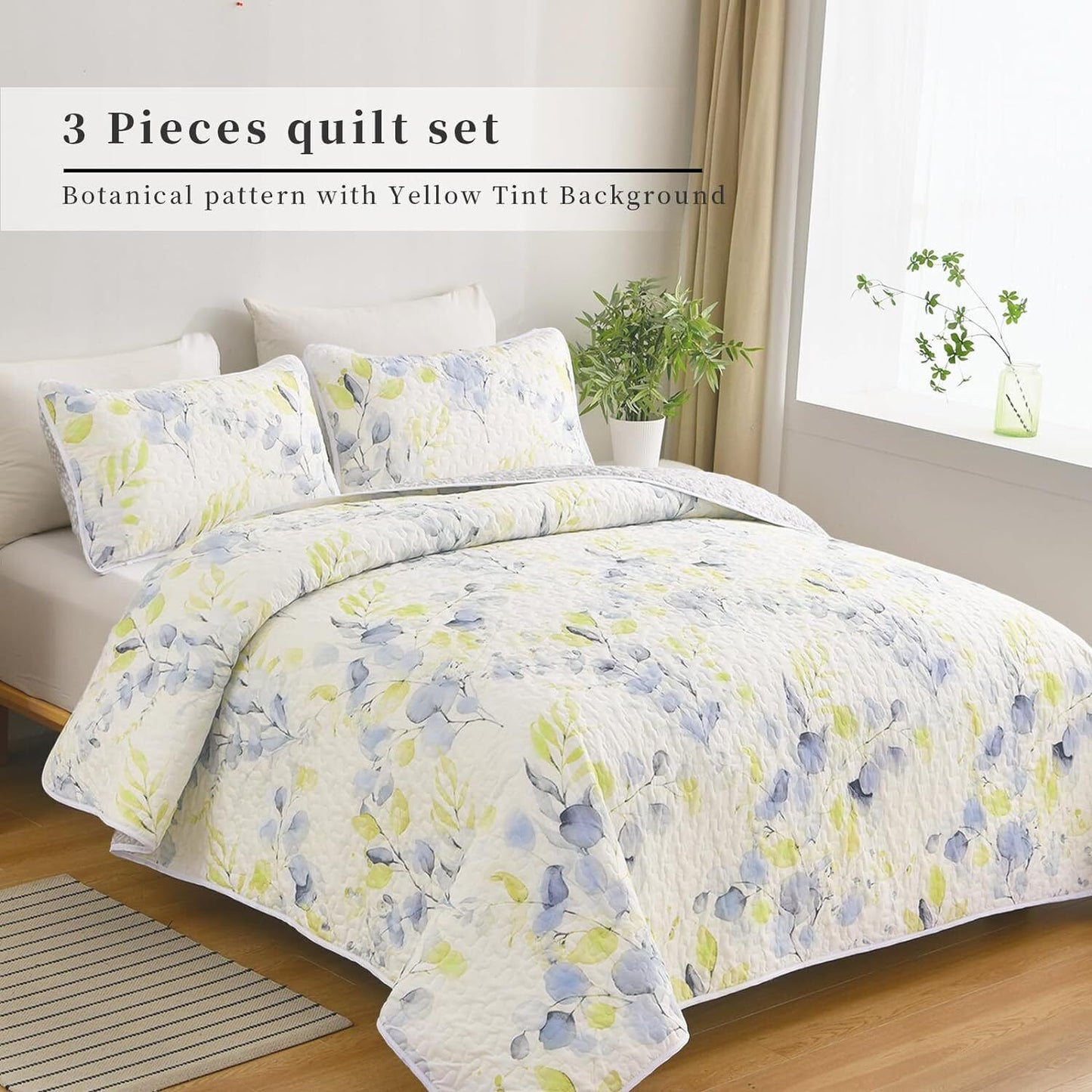 Regal Orchid Bloom 3 Pc Bedspread & Pillow Cover Set
