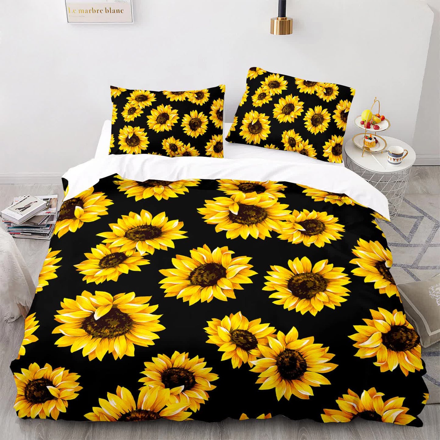 Scandi Dream soft floral Comforter Set – Soft Neutral 3‑Piece Look