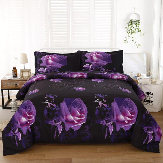 Rose Golden Hour Comforter Set – Aesthetic 3‑Piece Bedroom Mood