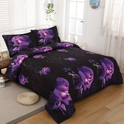 Rose Golden Hour Comforter Set – Aesthetic 3‑Piece Bedroom Mood
