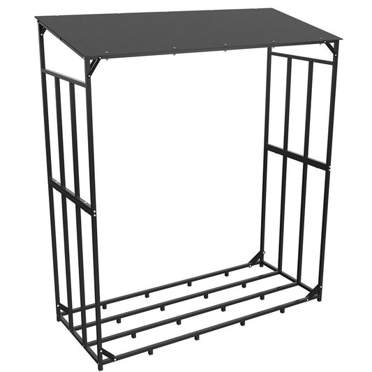 Heavy Duty Firewood Log Rack Large Storage Holder Shed Rack Outdoor Garden Yard