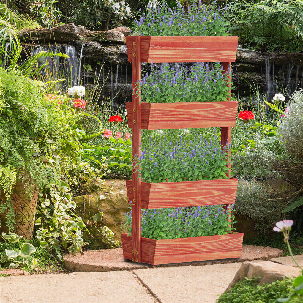 Fin Xxl Super Durable Elevated Planter Freestanding Rotatable Planter Box Garden Bed