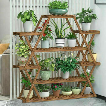 Multilayer Corner Garden Plant Stand Elegant and Practical Display Solution