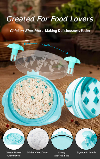 2pcs Red New Chicken Shredder - Effortless Chicken Breast Shredding Tool for Meal Prep and Baby Food