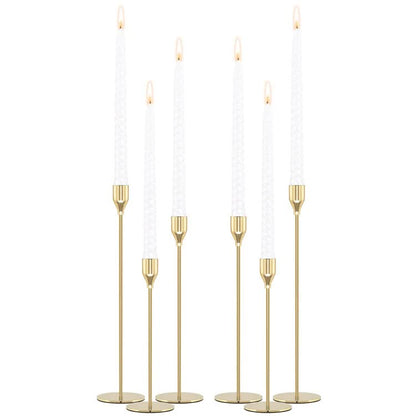 Minimalist White Metal Candle Holder Set - 3-Piece Romantic Candle Cup Set for Living Room Decor, Elegant Dinner Table Accent