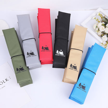 3PCS Beige Portable Outdoor Folding Seat Cushion - 42cm x 32cm for Camping and Hiking