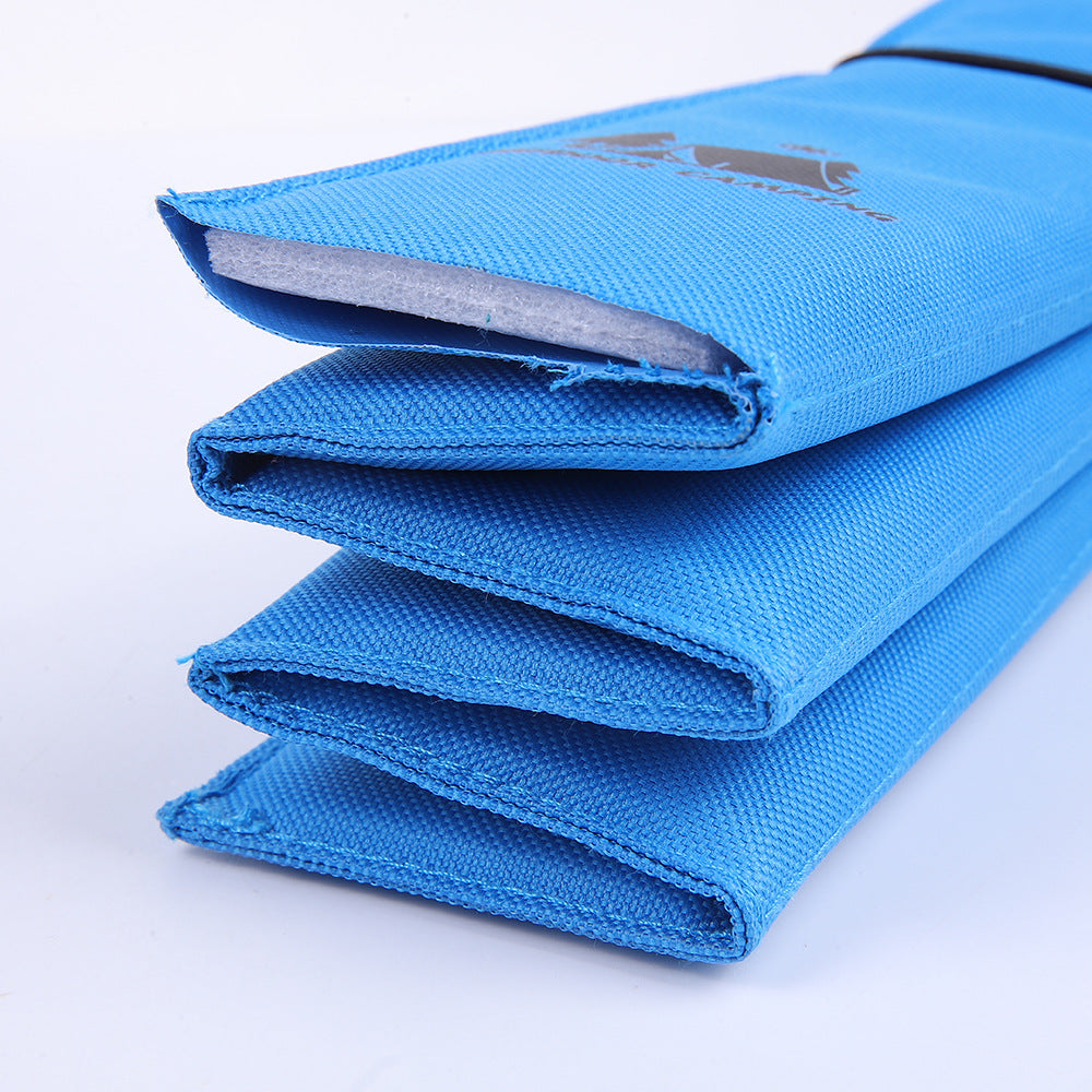 3PCS Beige Portable Outdoor Folding Seat Cushion - 42cm x 32cm for Camping and Hiking