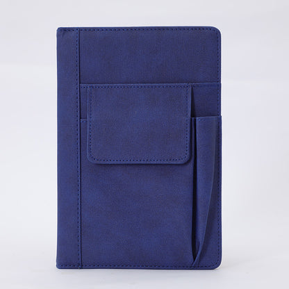 Blue A5 Multi-Functional PU Leather Notebook with Pockets – Office Planner and Journal
