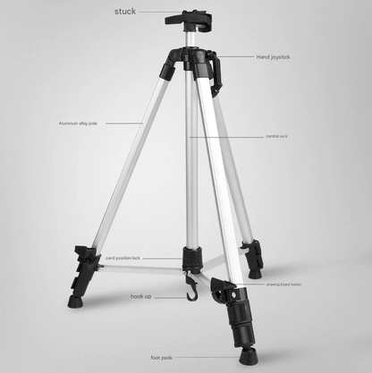Purple Portable Folding Artist Tripod Easel - Adjustable Stand for Sketching & Painting (Collapses to 54cm)